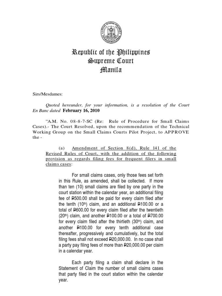 Small Claims Court Procedure Service Of Process Lawsuit