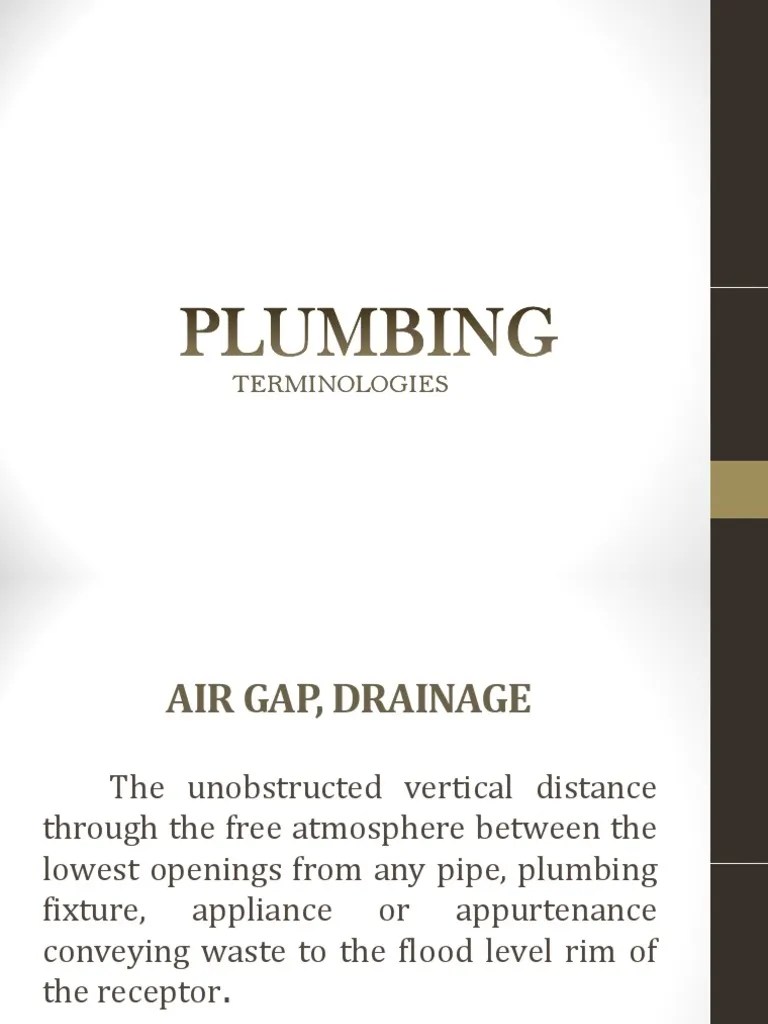 PLUMBING-TERMINOLOGIES | PDF | Plumbing | Sewage