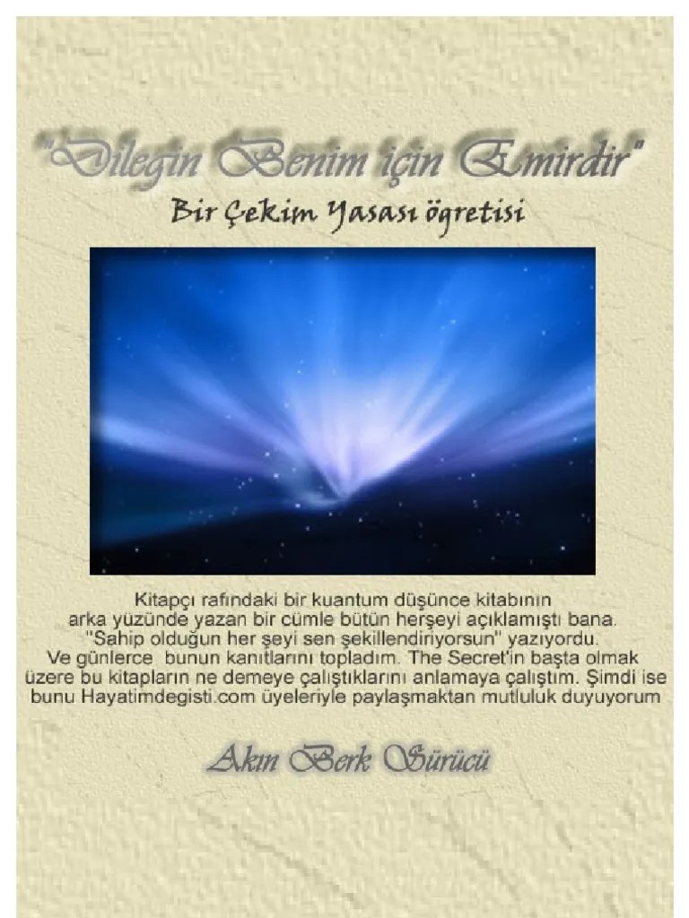 Dilegin Benim Icin Emirdir