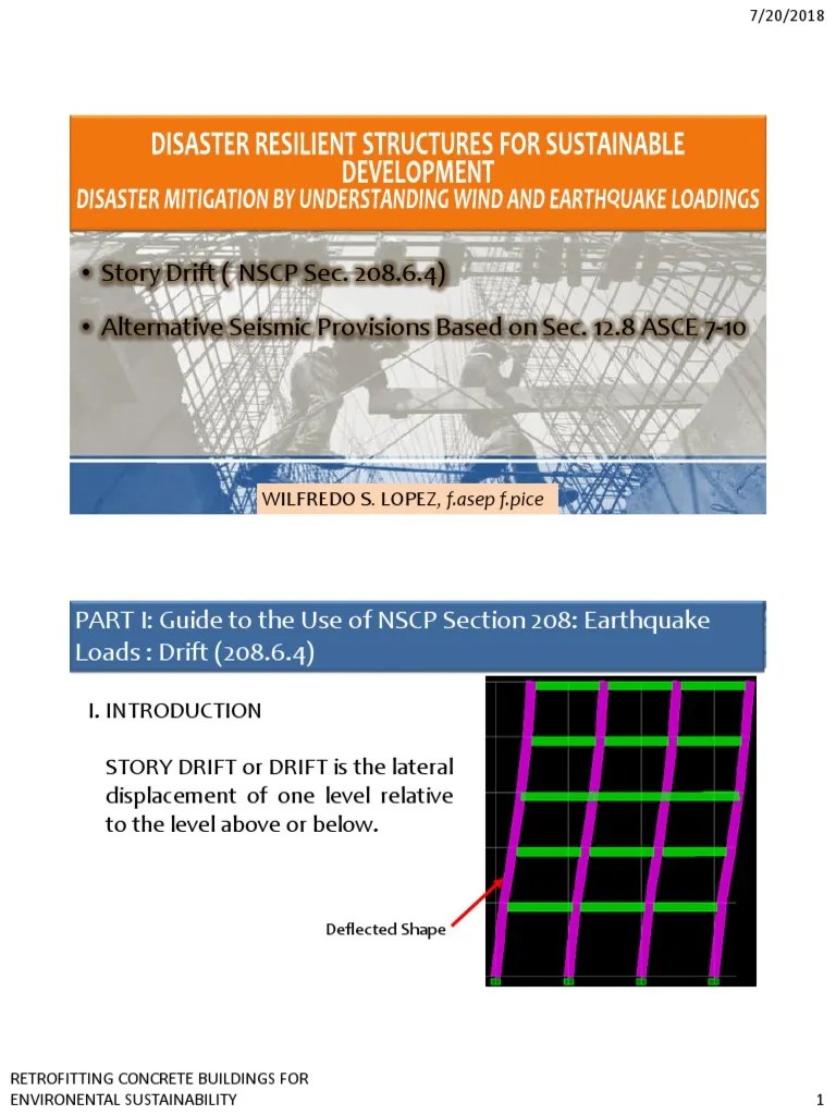2STOREYDRIFTANDBUILDINGSEPARATIONLIMITATIONS Applied And