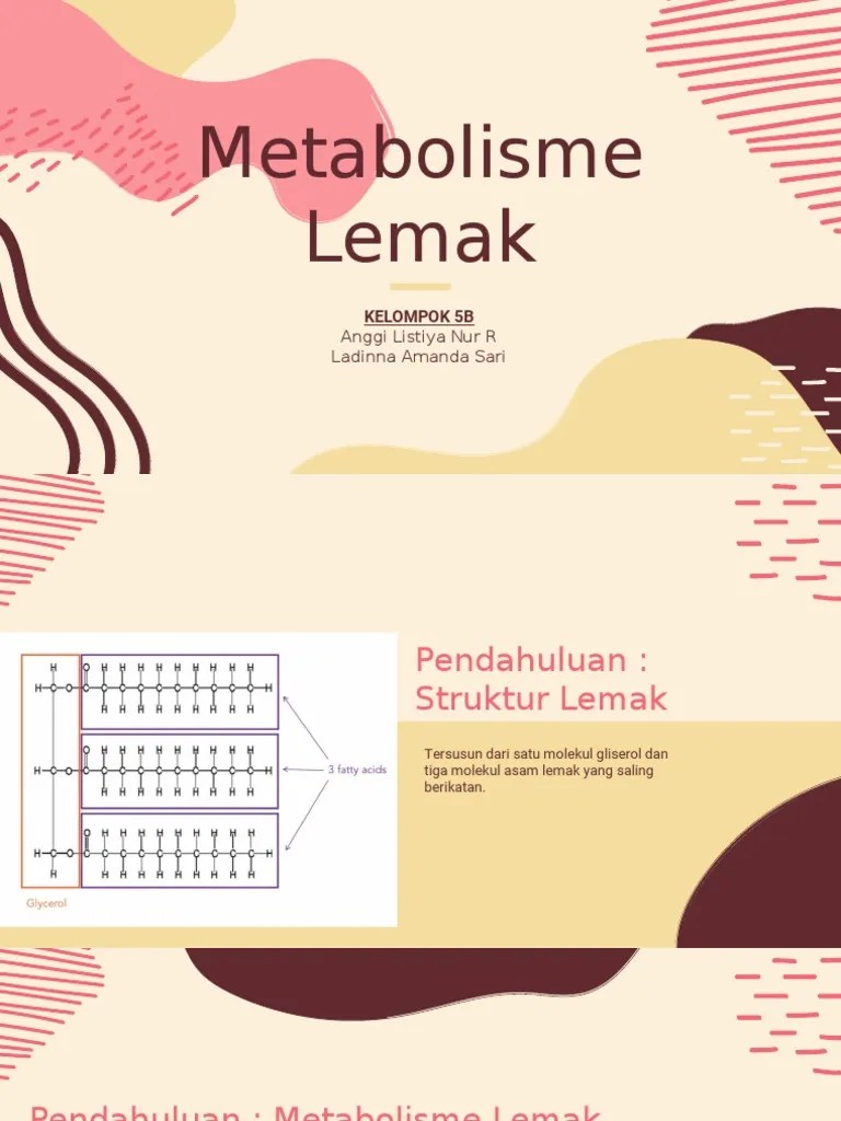 Biokimia) Metabolisme Lemak - Kel. 5B-1 | PDF