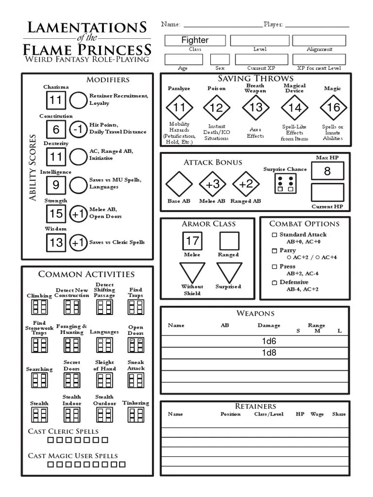 Saving Throws Fighter Download Free PDF Gaming Role Playing Games