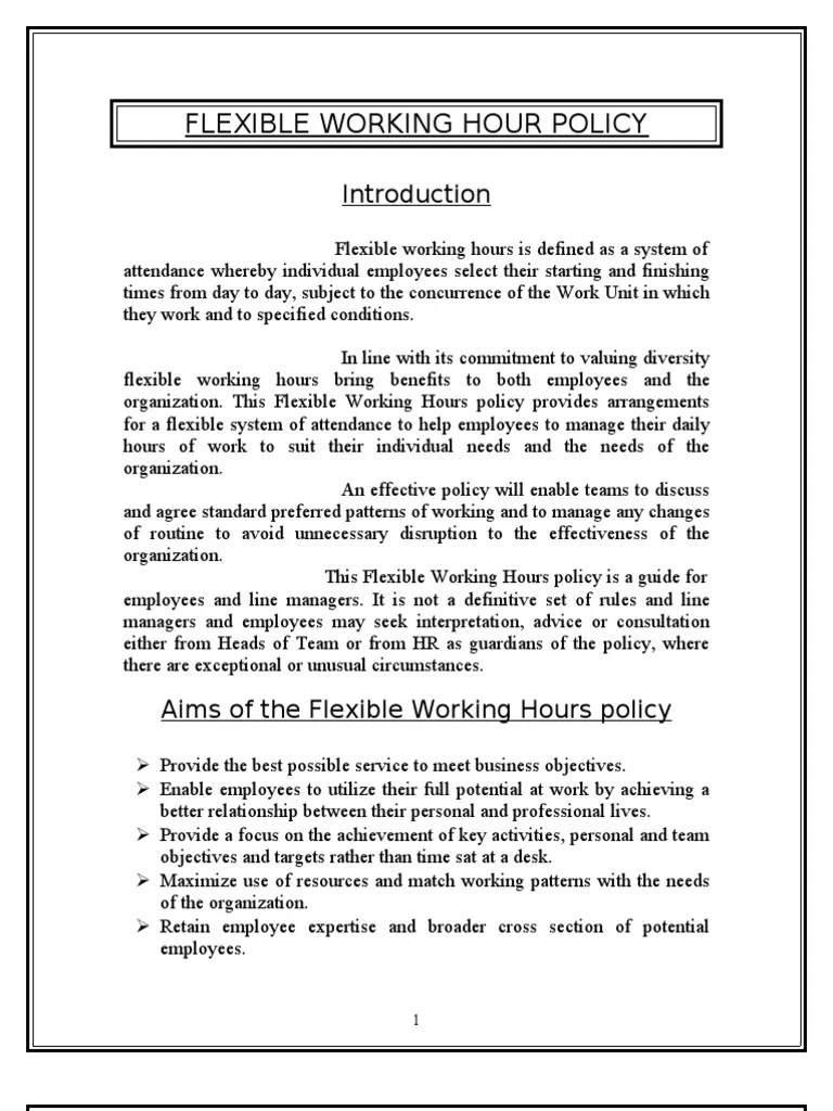 Flexible Working Hour Policy | Employee Retention | Telecommuting