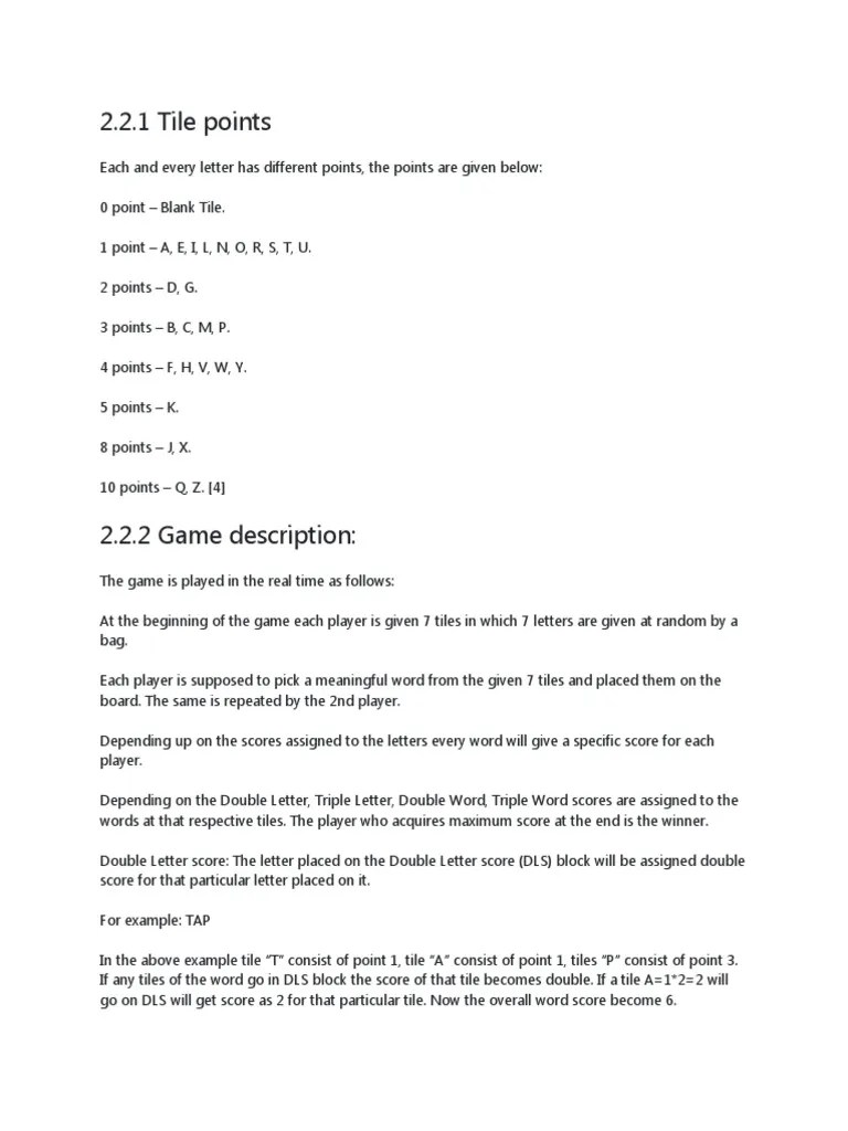 Scrabble game scoring rules explained PDF Teaching Mathematics