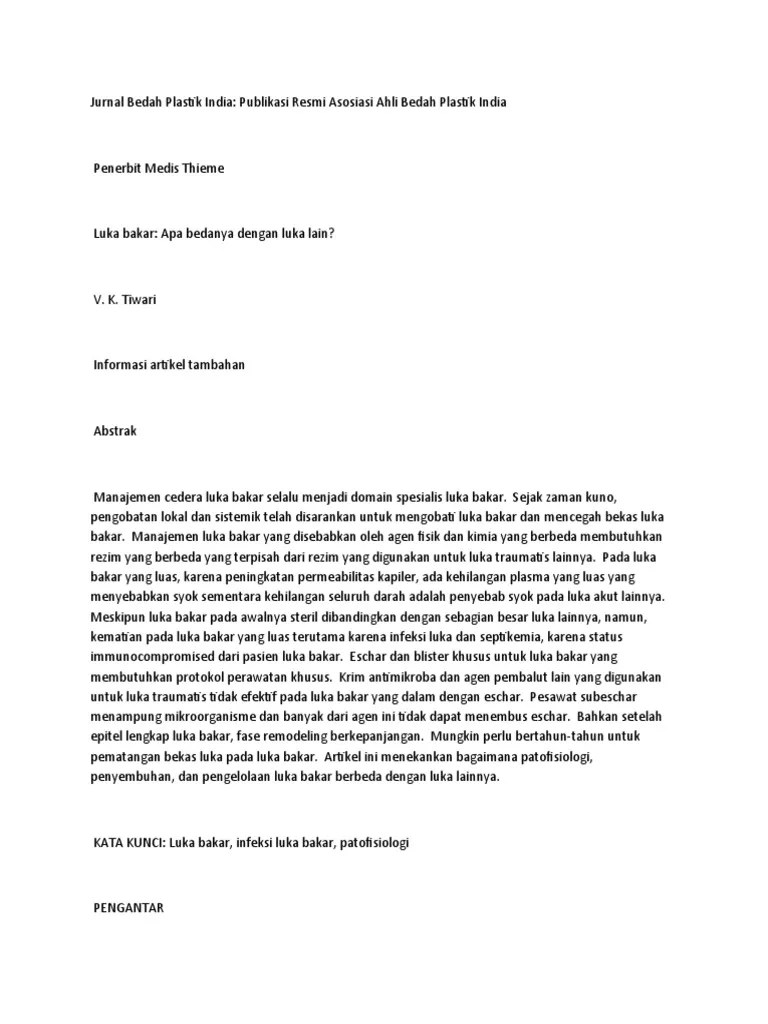 Jurnal Luka Bakar | PDF