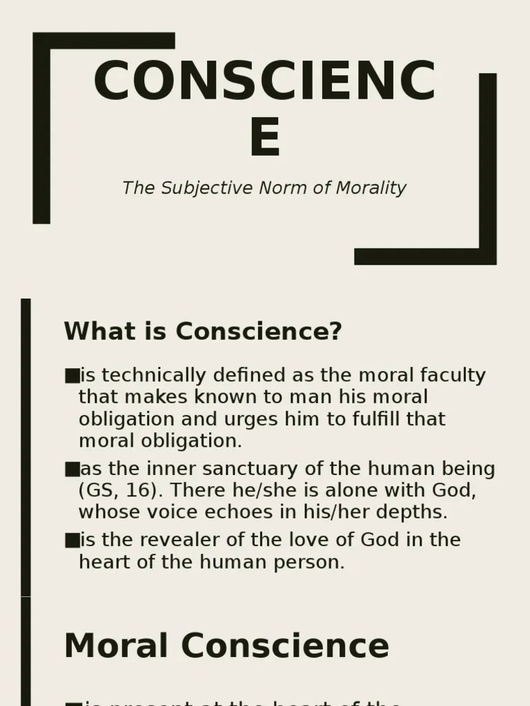 Conscienc E The Subjective Norm of Morality Download Free PDF