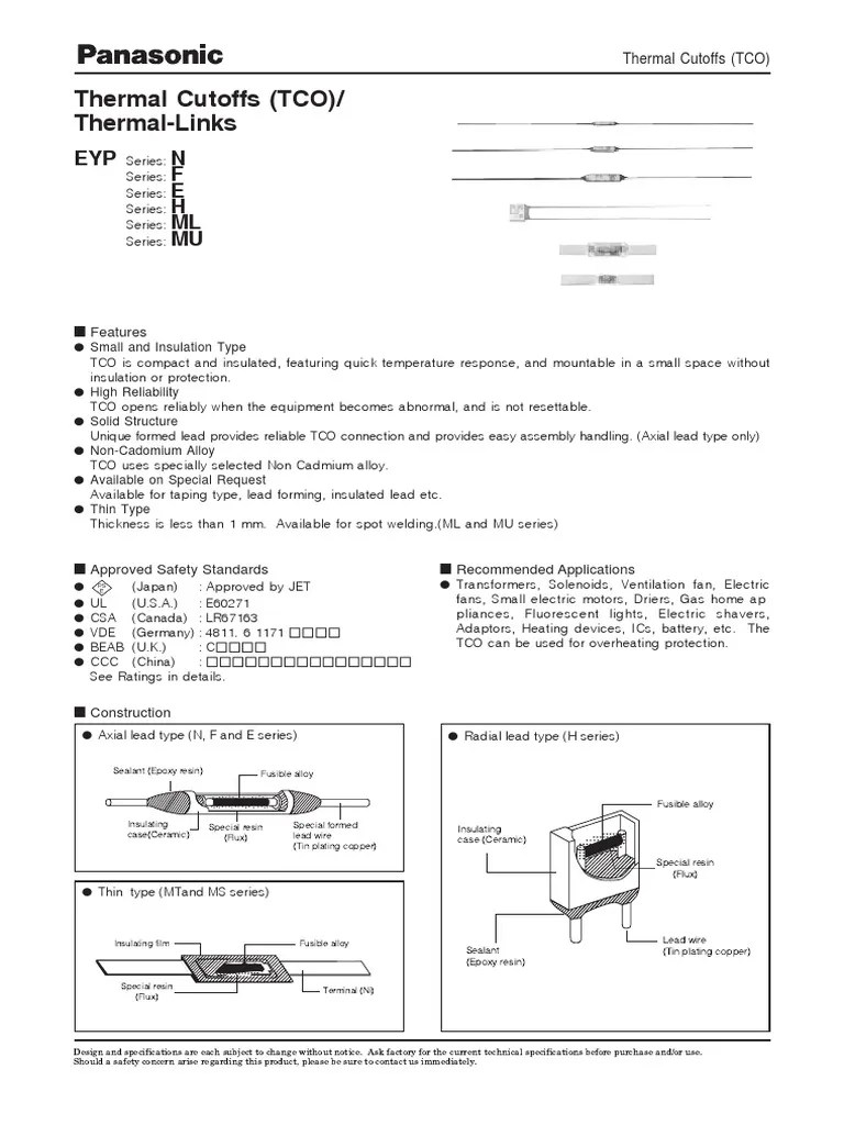 Thermal Cutoffs An InDepth Look at Thermal Cutoff Devices for