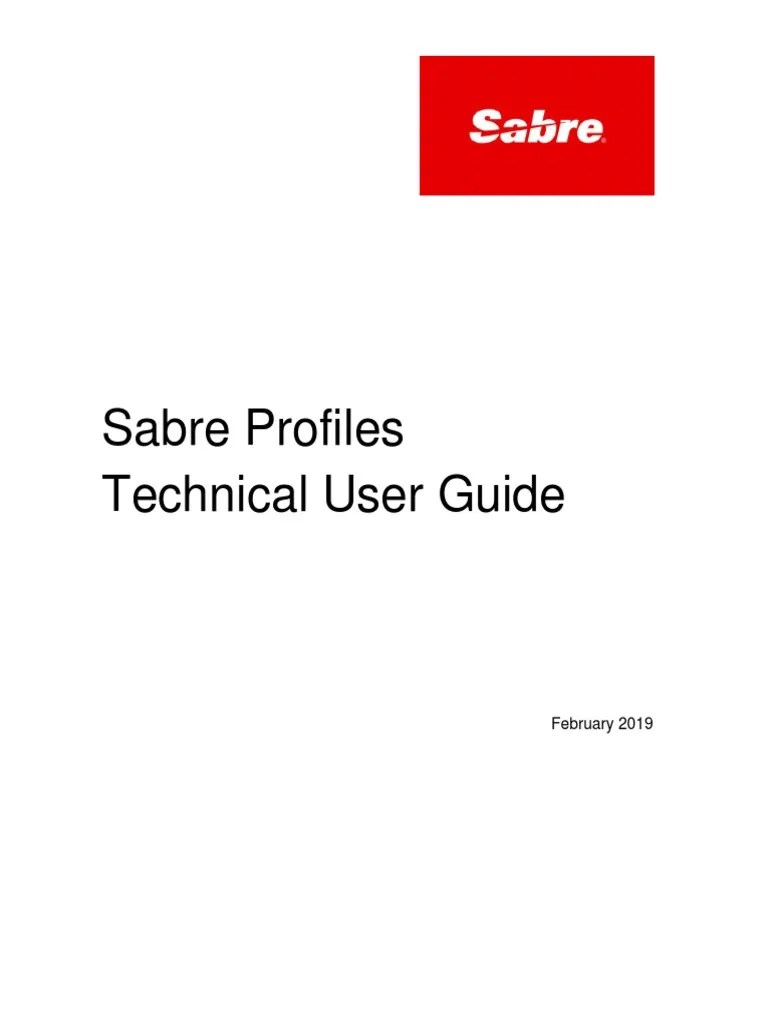 Sabre Profiles PDF Soap Web Service