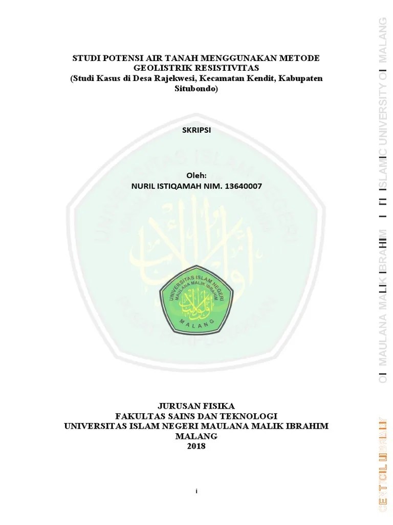 Eksplorasi Air Tanah Dengan Geolistrik | Pdf