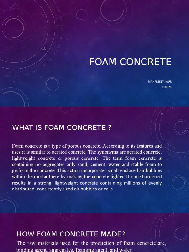 Foam Concrete PDF Concrete Foam