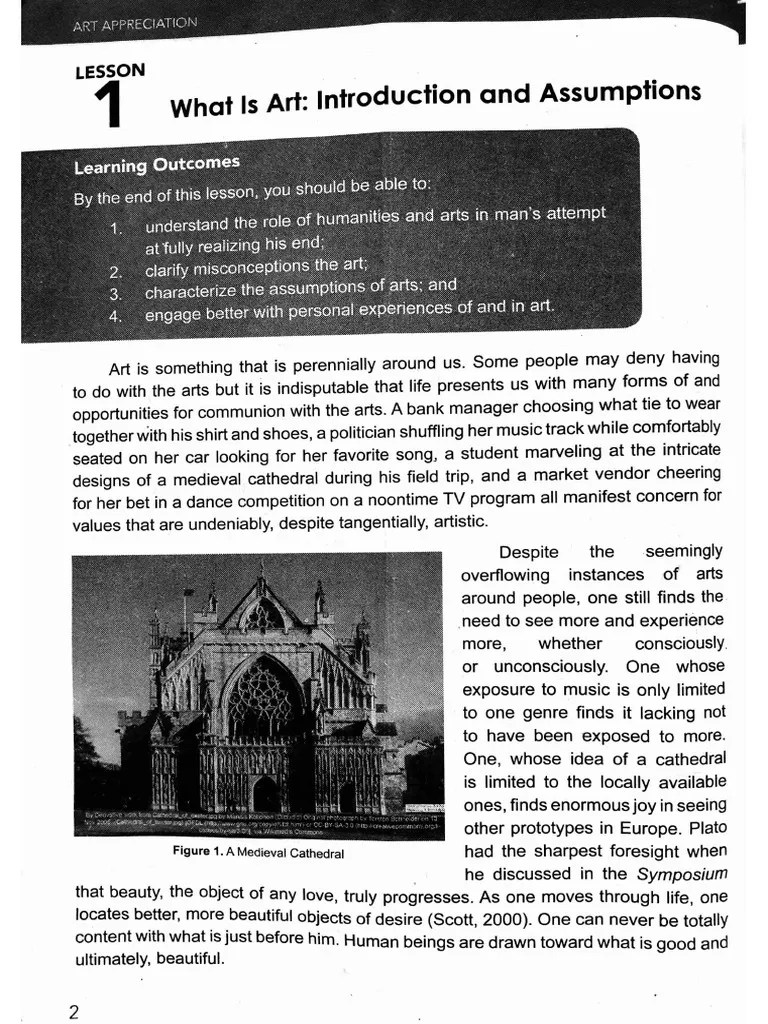 Art Appreciation Lesson 1 PDF