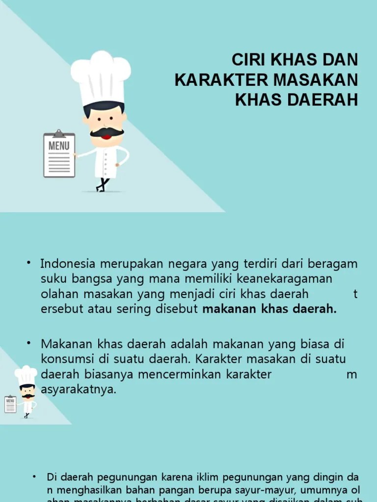 Ciri Khas Dan Karakter Makanan Khas Daerah | PDF