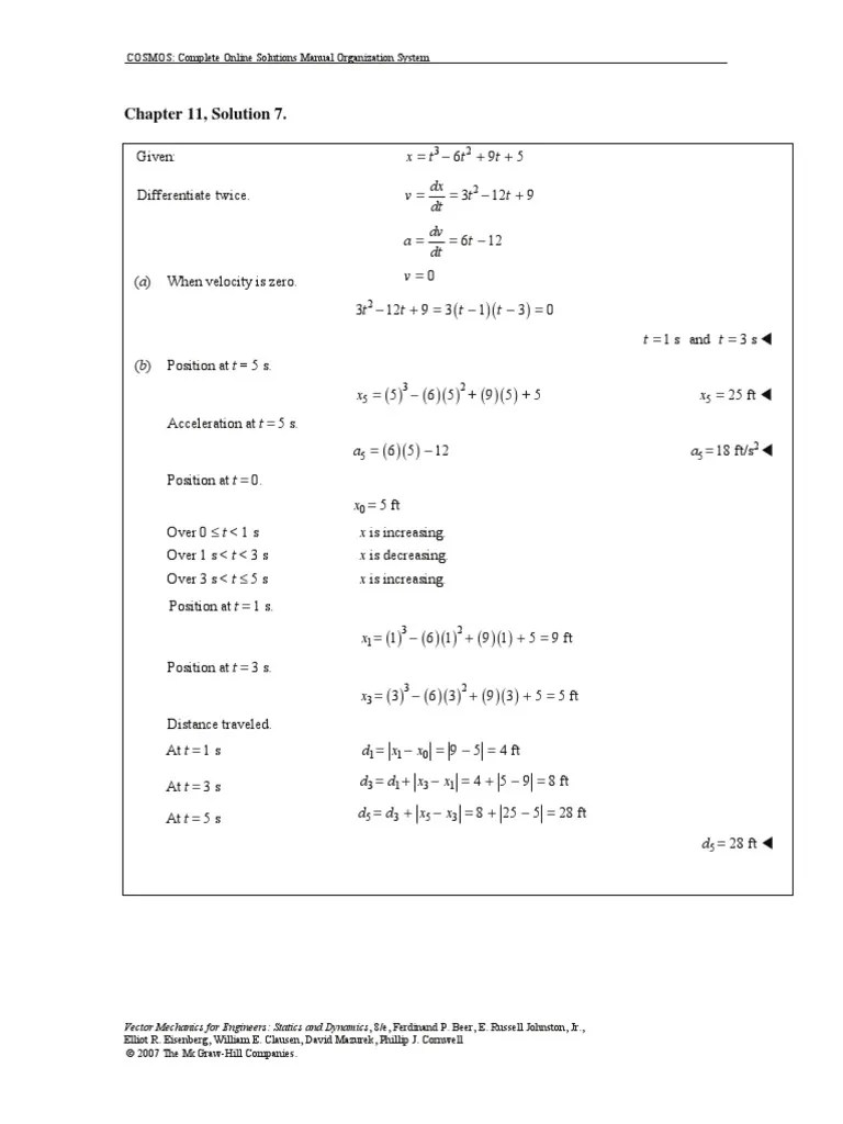Chapter 11, Solution 7 | PDF | Quantity | Velocity