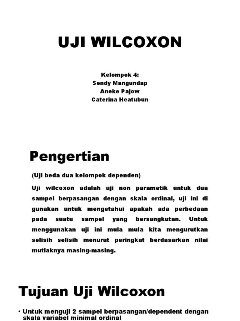 Uji Wilcoxon Skripsi | Pdf