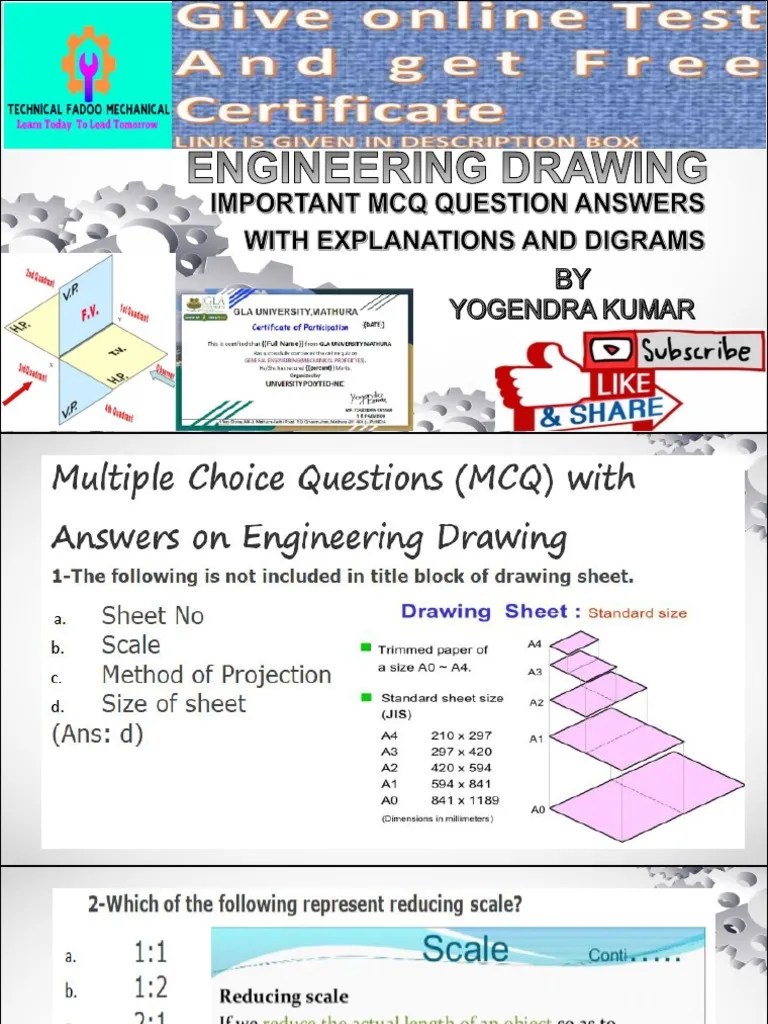 Engineering Drawing MCQ Video PDF