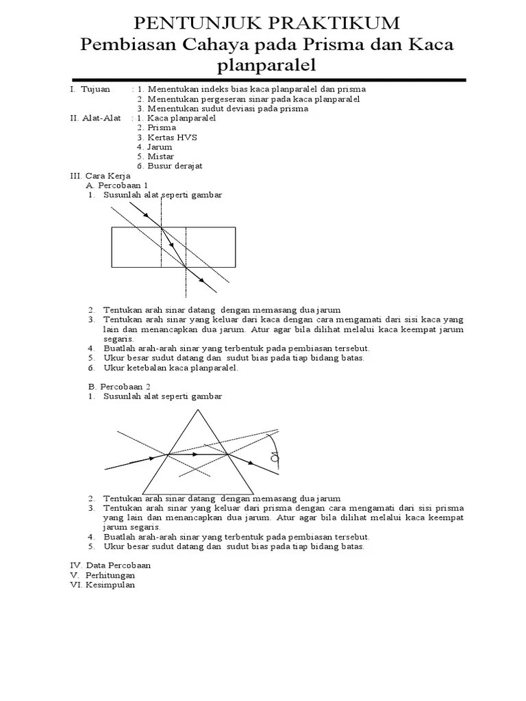 Praktikum Pembiasan Cahaya – Beinyu.com