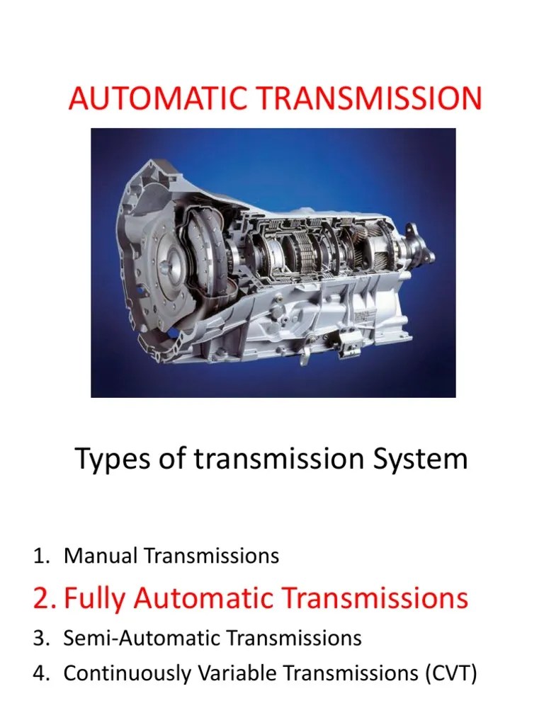 Automatic Transmission System | PDF | Automatic Transmission