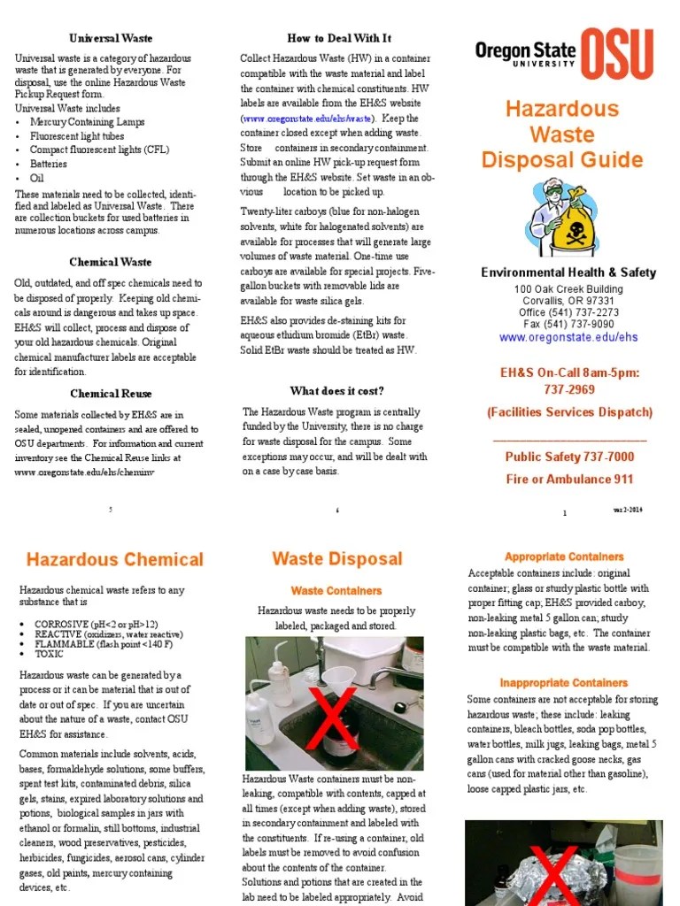 Hazardous Waste Disposal Guide How To Deal With It Universal Waste