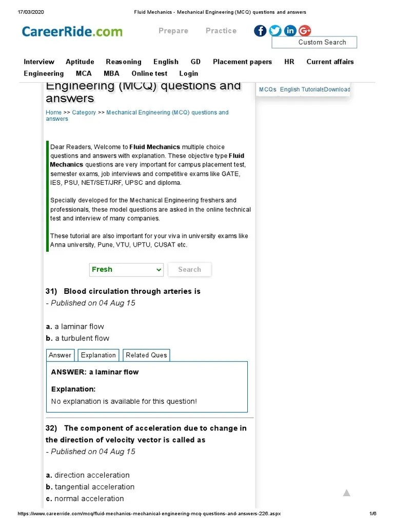 Fluid Mechanics Mechanical Fluid Mechanics Mechanical Engineering