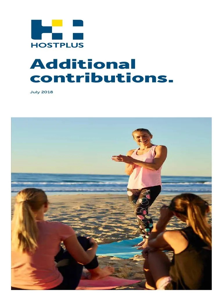 0968 Hostplus Additional Contributions Brochure PDF Taxes