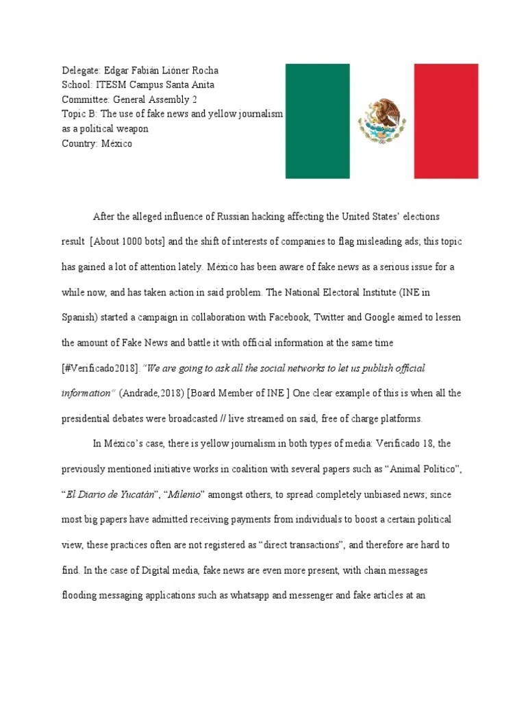 A position paper presents an arguable opinion about an issue. Mun Position Paper Journalism News