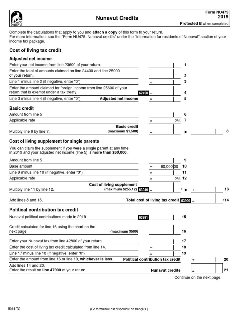 Nunavut Credits Adjusted Net PDF Cost Of Living