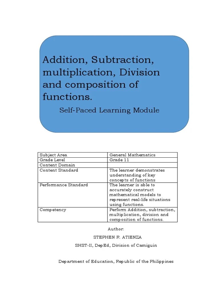Module 3 Gen Math | PDF | Function (Mathematics) | Learning