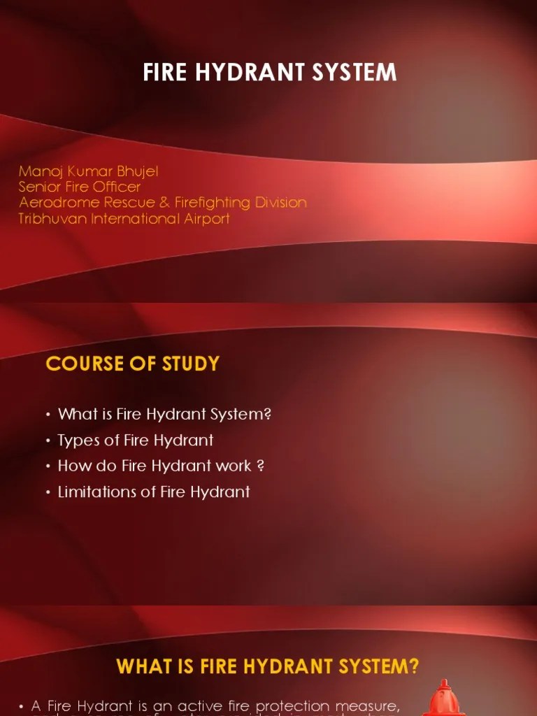 Fire Hydrant System PDF Valve Hydraulics