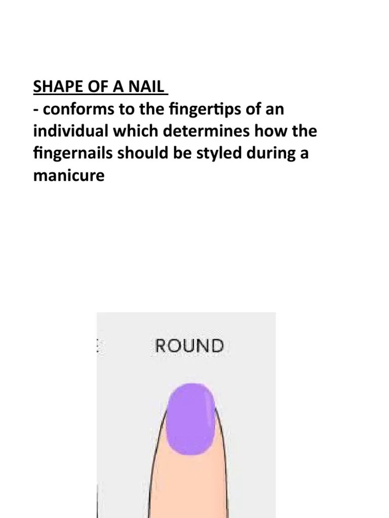 Shape of A Nail Conforms To The Fingertips of An Individual Which