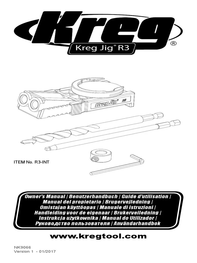 Kreg R3 Manual