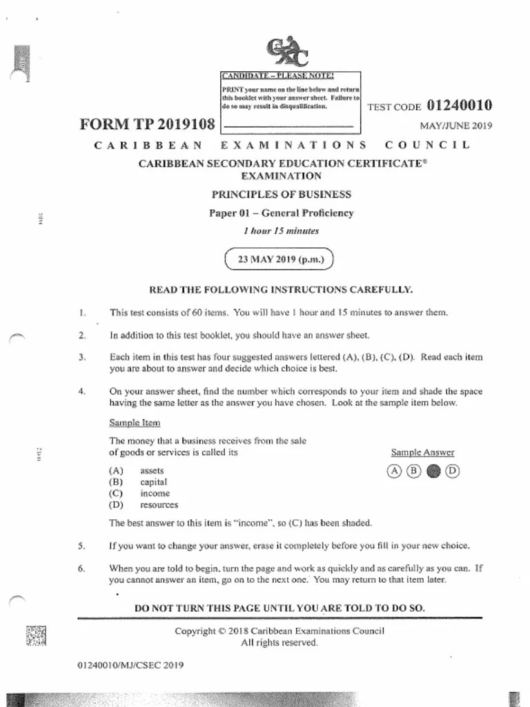 Principles of Business Paper 1 2019 June.pdf