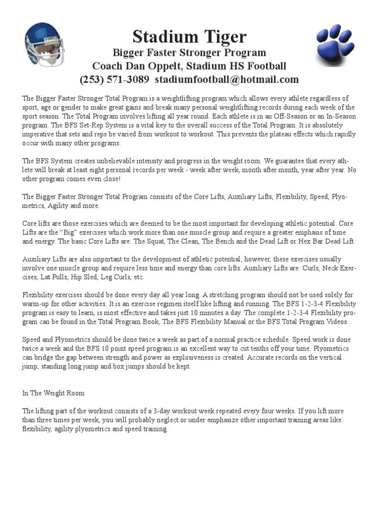 BFS Weight Training Recreation