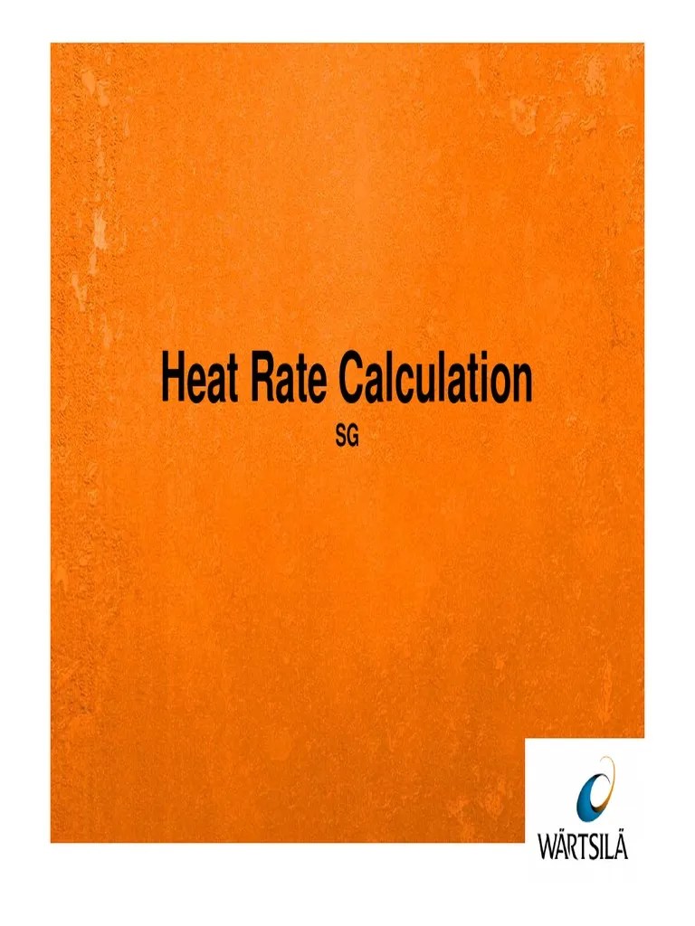 Heat Rate Calculation PDF Heat Kilowatt Hour