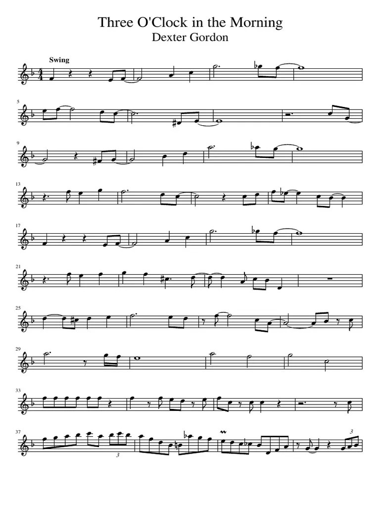 Three O'Clock in the Morning Swing