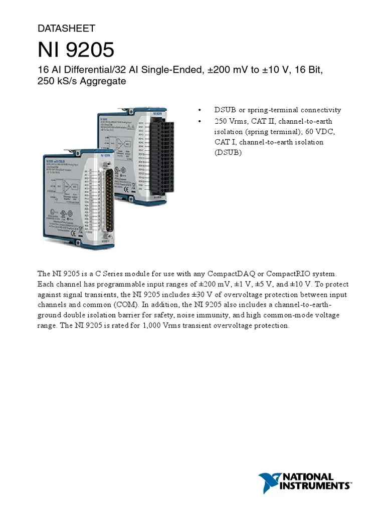 Ni 9205 Pinout Newest Collection | www.bharatagritech.com