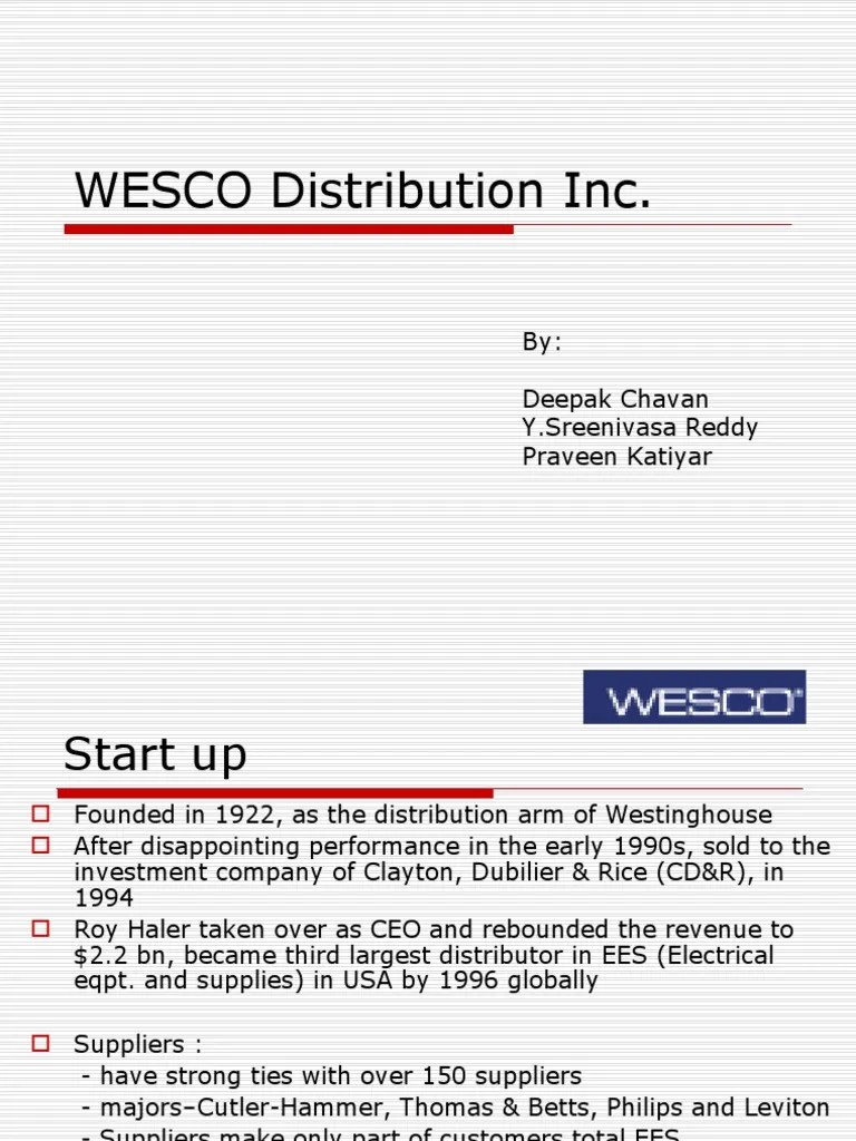 WESCO PDF Inventory Sales