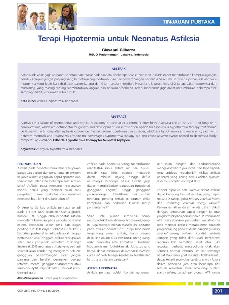 Terapi Hipotermia Untuk Neonatus Asfiksia | PDF