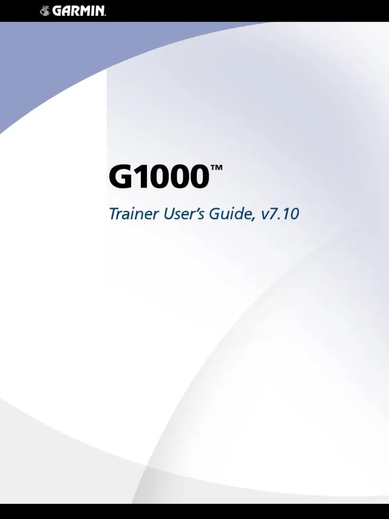 G1000 Trainer User Guide | PDF | Damages | Computing