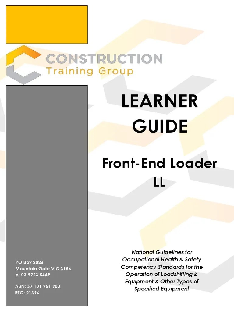 FrontEnd Loader Learner Guide Performance Assessment Guidance for
