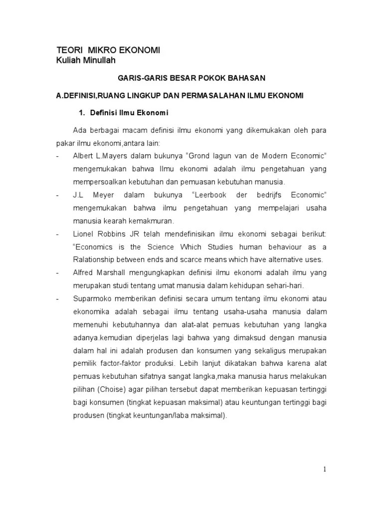 Definisi Ekonomi Menurut Richard