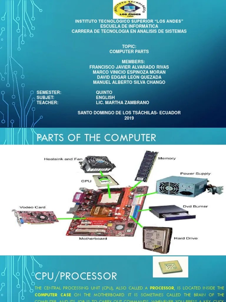 Computer Parts PDF Computer Data Storage Hard Disk Drive