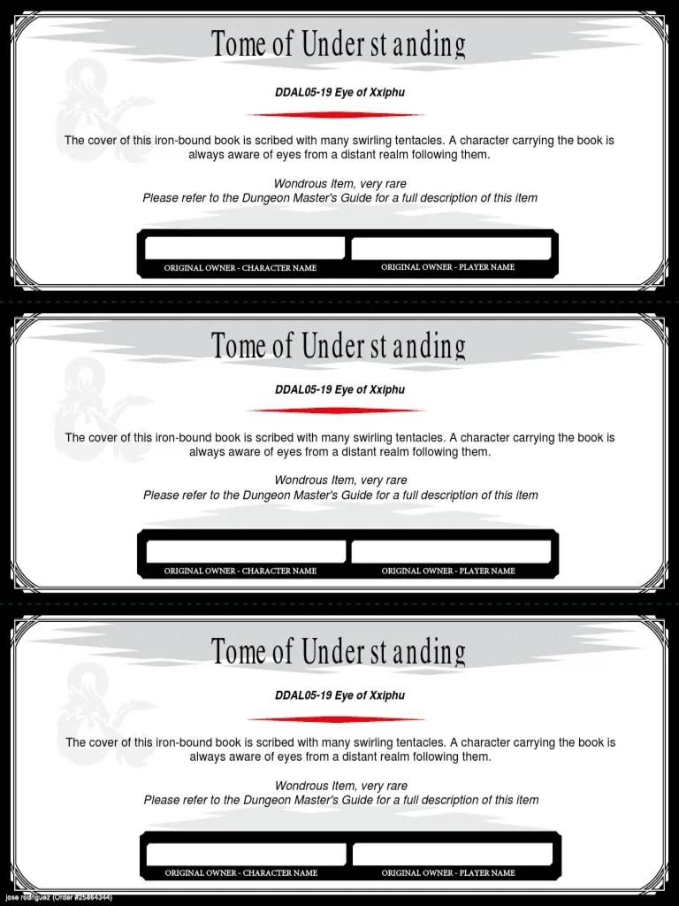 Tome of Understanding DDAL0519 Eye of Xxiphu PDF Wizards Of The Coast Fantasy