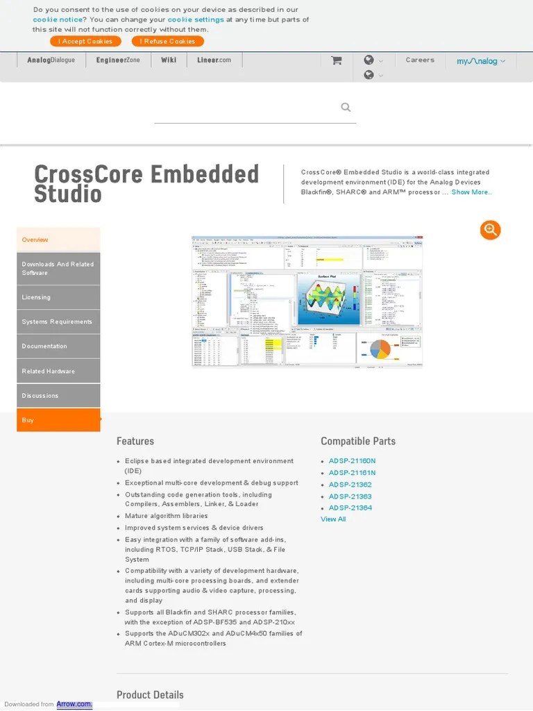 Crosscore Embedded Studio: Features Compatible Parts | PDF | Embedded