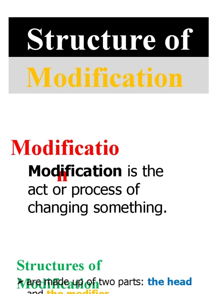 (GRAMMAR) Structure of Modification PDF