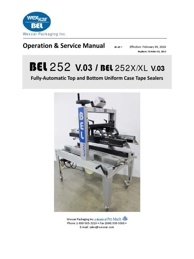 BEL 252 - 252X - XL V 'N' Operation and Service Manual - FEB 2018, 65