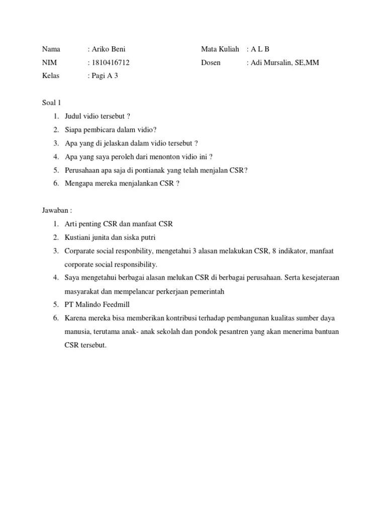 Tugas ALB Ariko Beni PDF