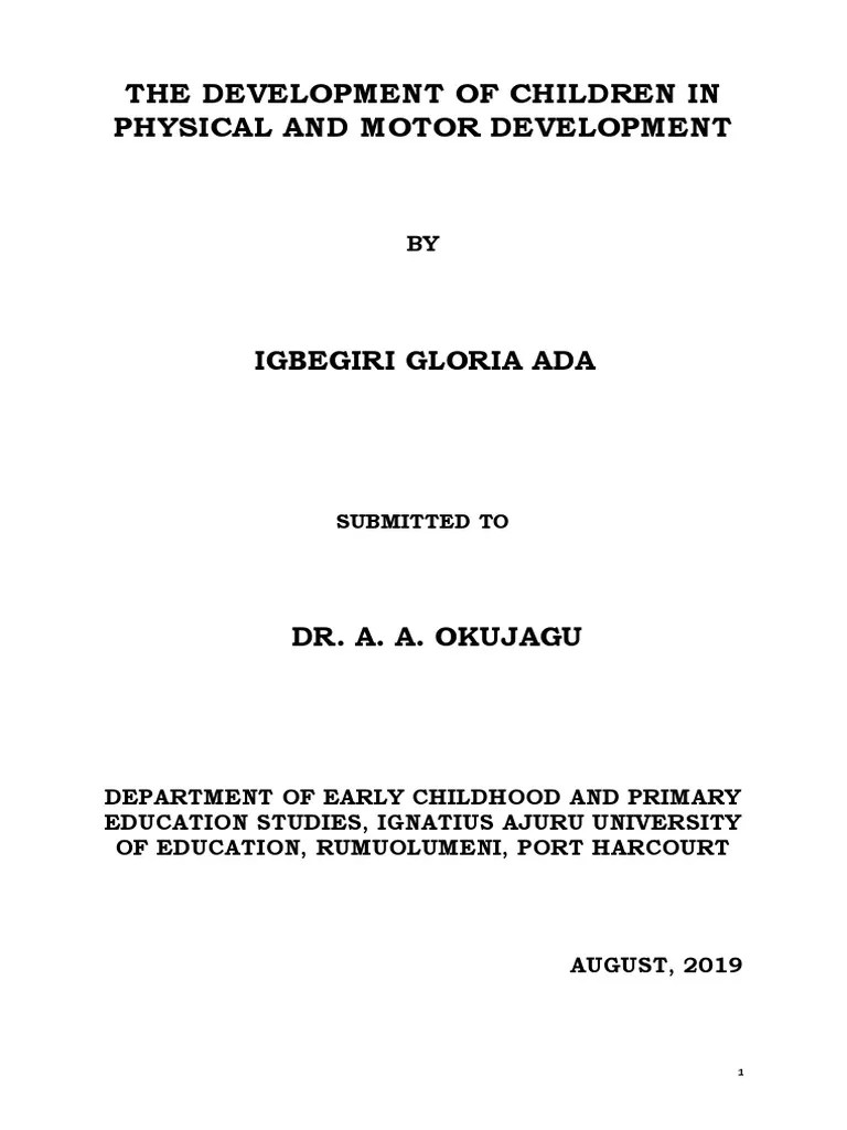 PHYSICAL DEVELOPMENT & Motor Development Edited2 PDF Perception