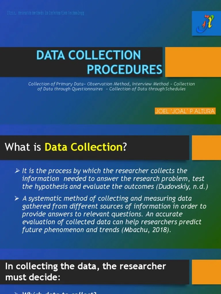 Data Collection Procedures in Research Methodology PDF PDF