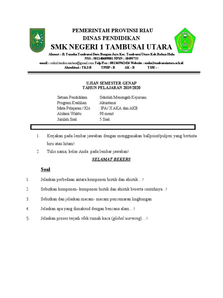 Jelaskan Perbedaan Komponen Biotik Dan Abiotik Serta Sebutkan Contohnya