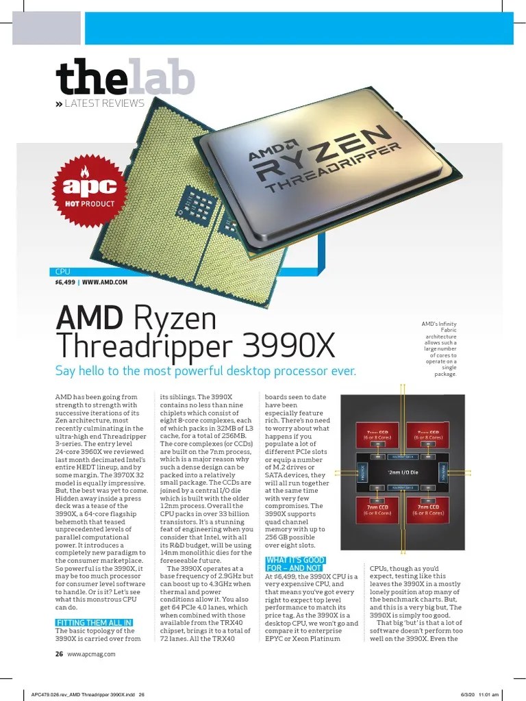 AMD Ryzen Threadripper 3990X Say Hello To The Most Powerful Desktop